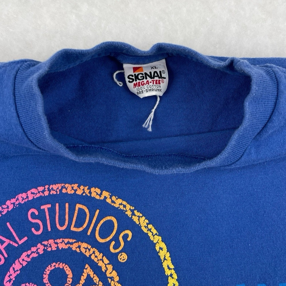 Vintage 1990 Universal Studios Hollywood Filming Adventure Tshirt Men's XL - Picture 2 of 7